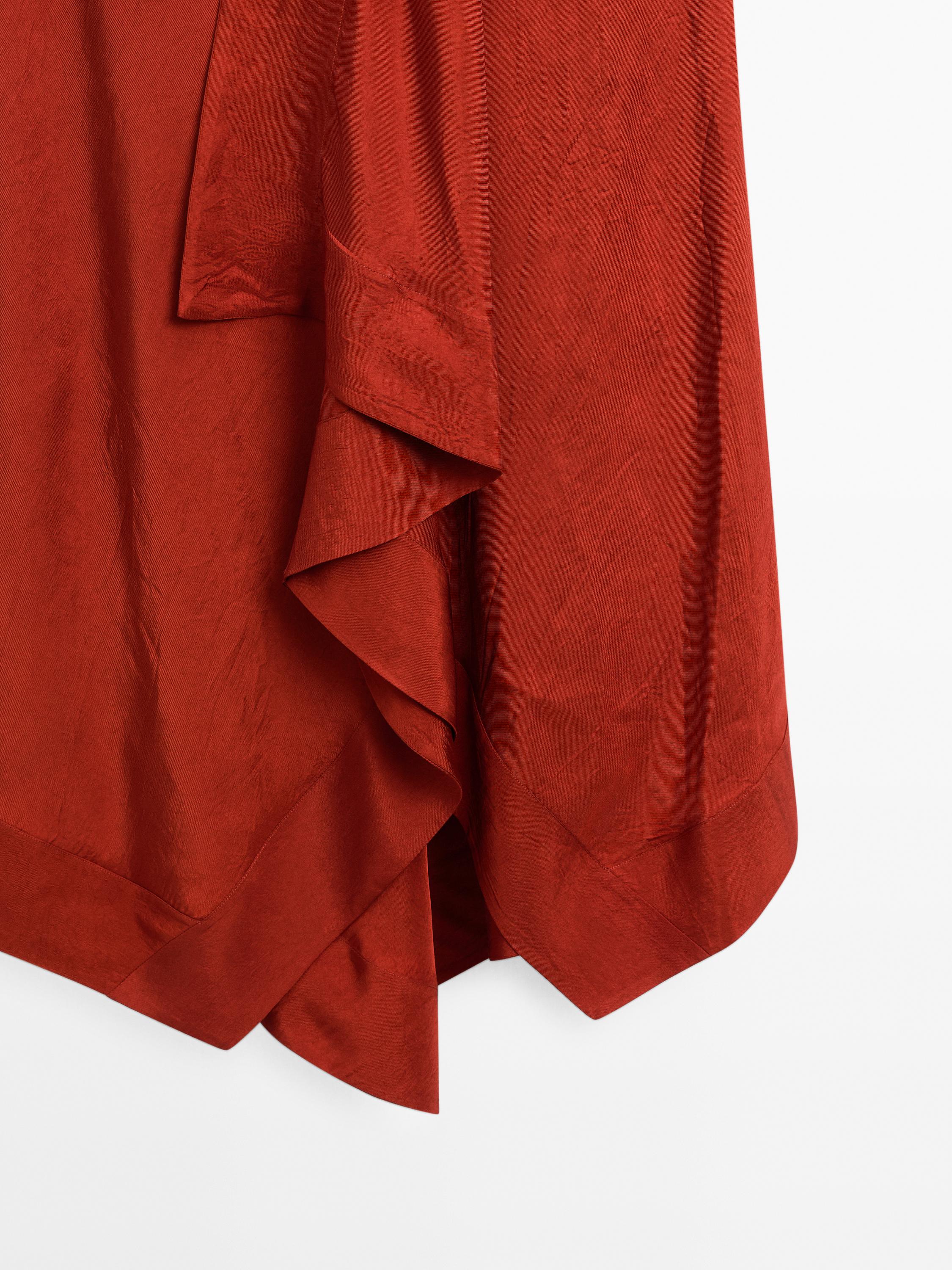 Robe midi fluide à volants
