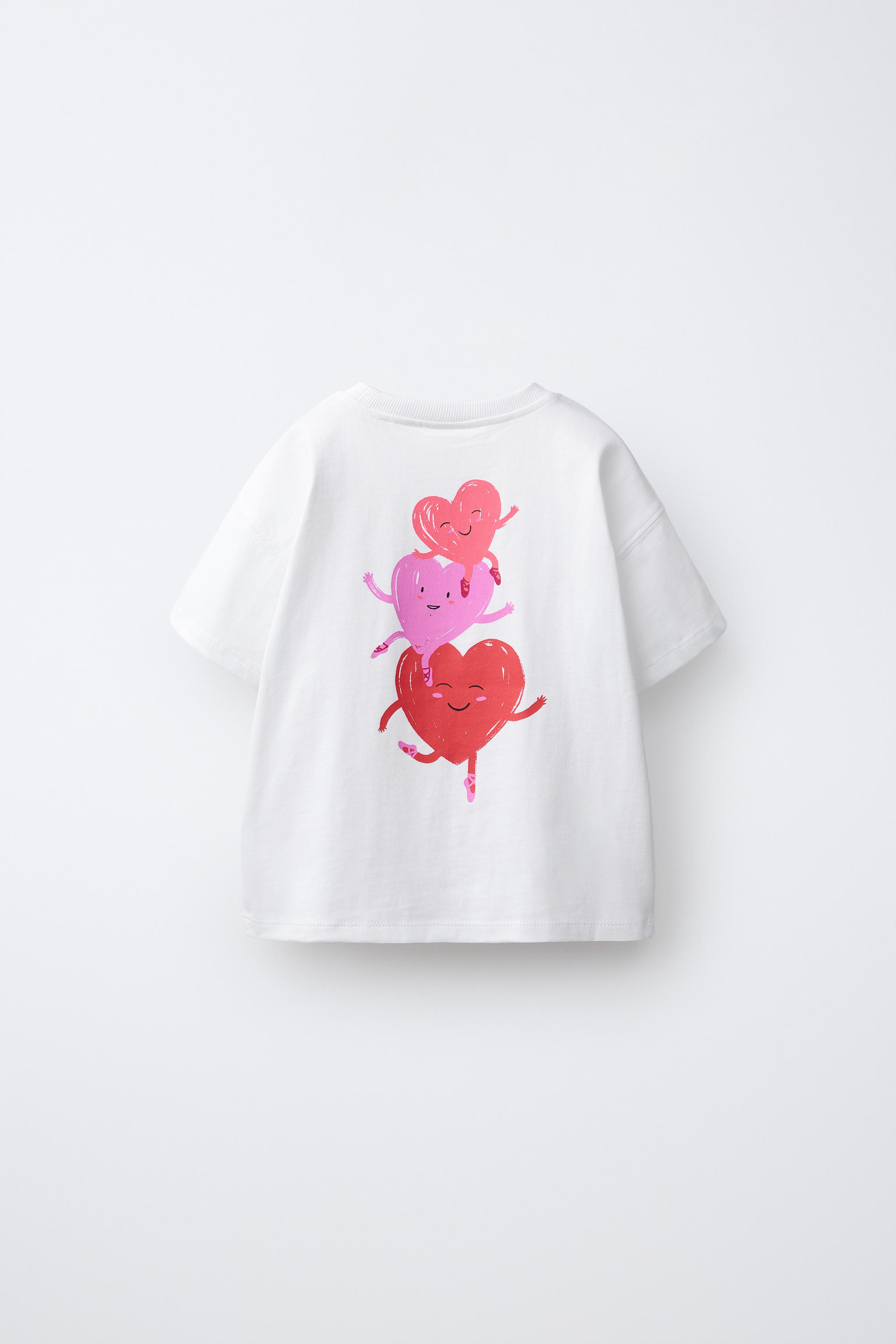HEART PRINT T-SHIRT — White