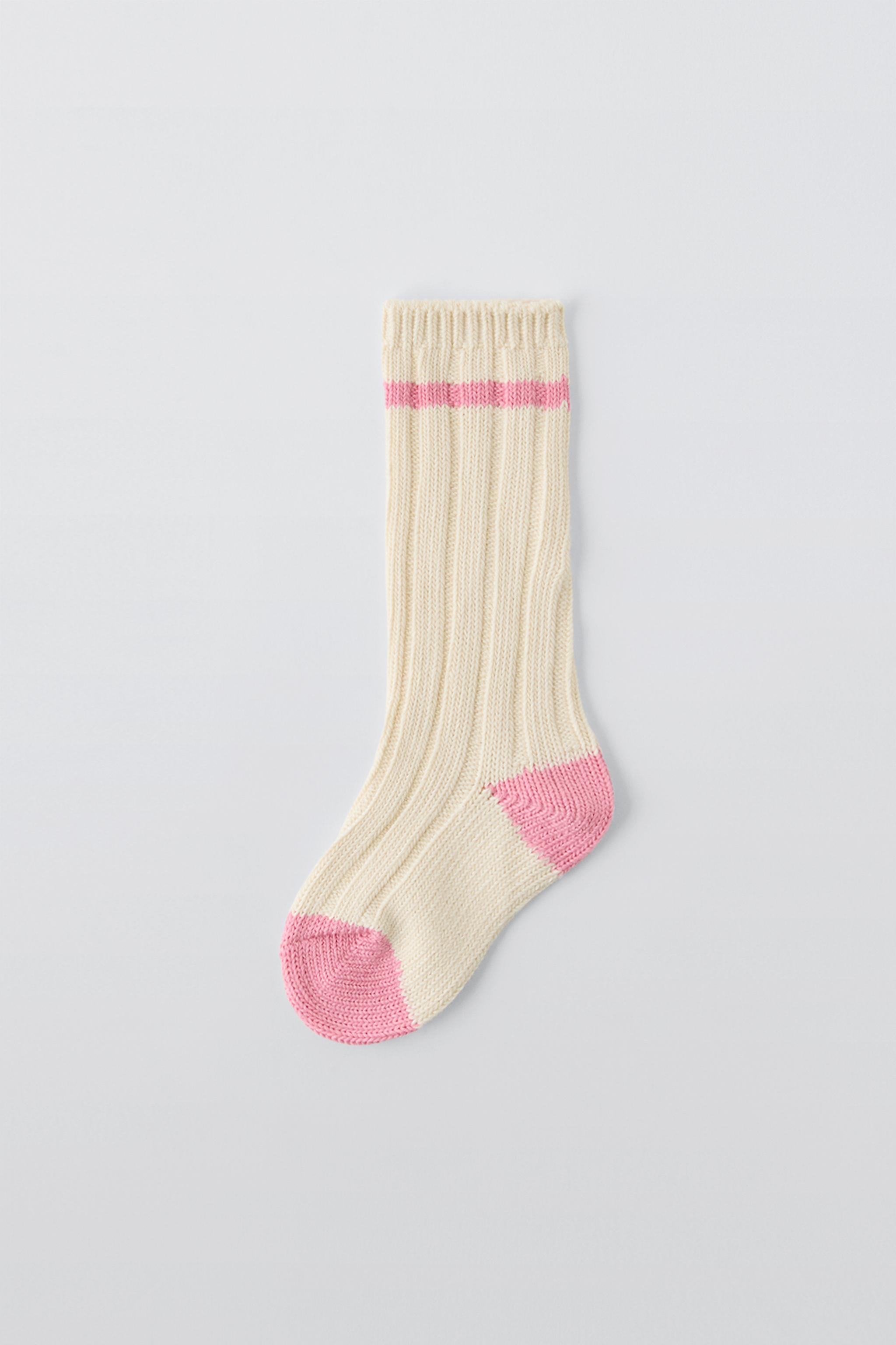 CHAUSSETTES MONTANTES Rose ZARA France