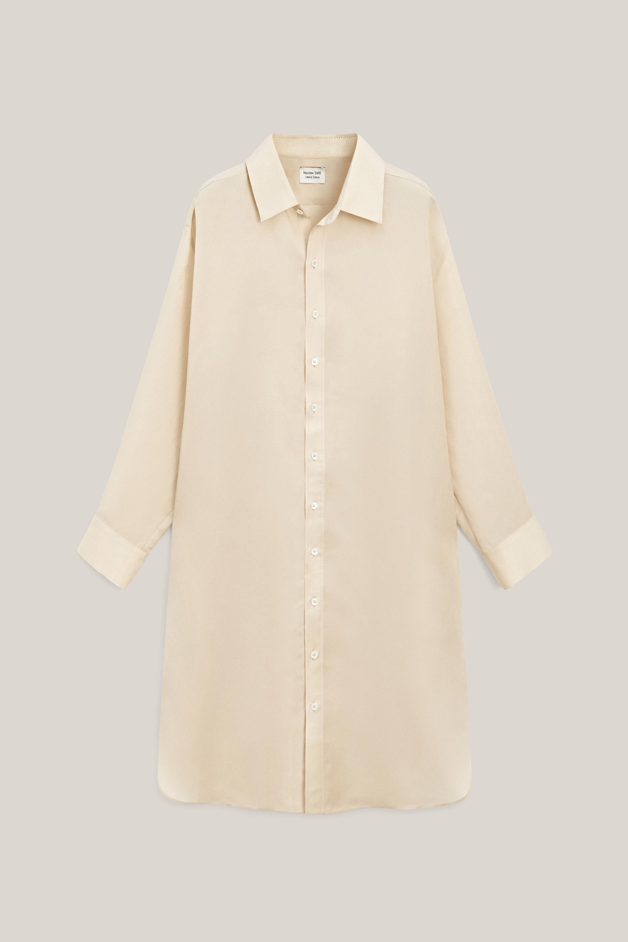 Long flowing oversize shirt - LIMITED EDITION — Ecru