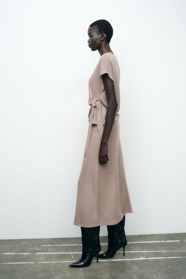 SOFT MIDI SKIRT - Mink marl by Zara - Image 2