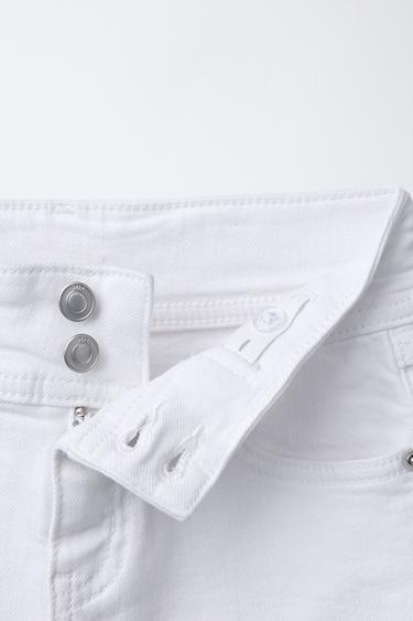 DOUBLE BUTTON FLARE JEANS - White by Zara - Image 2