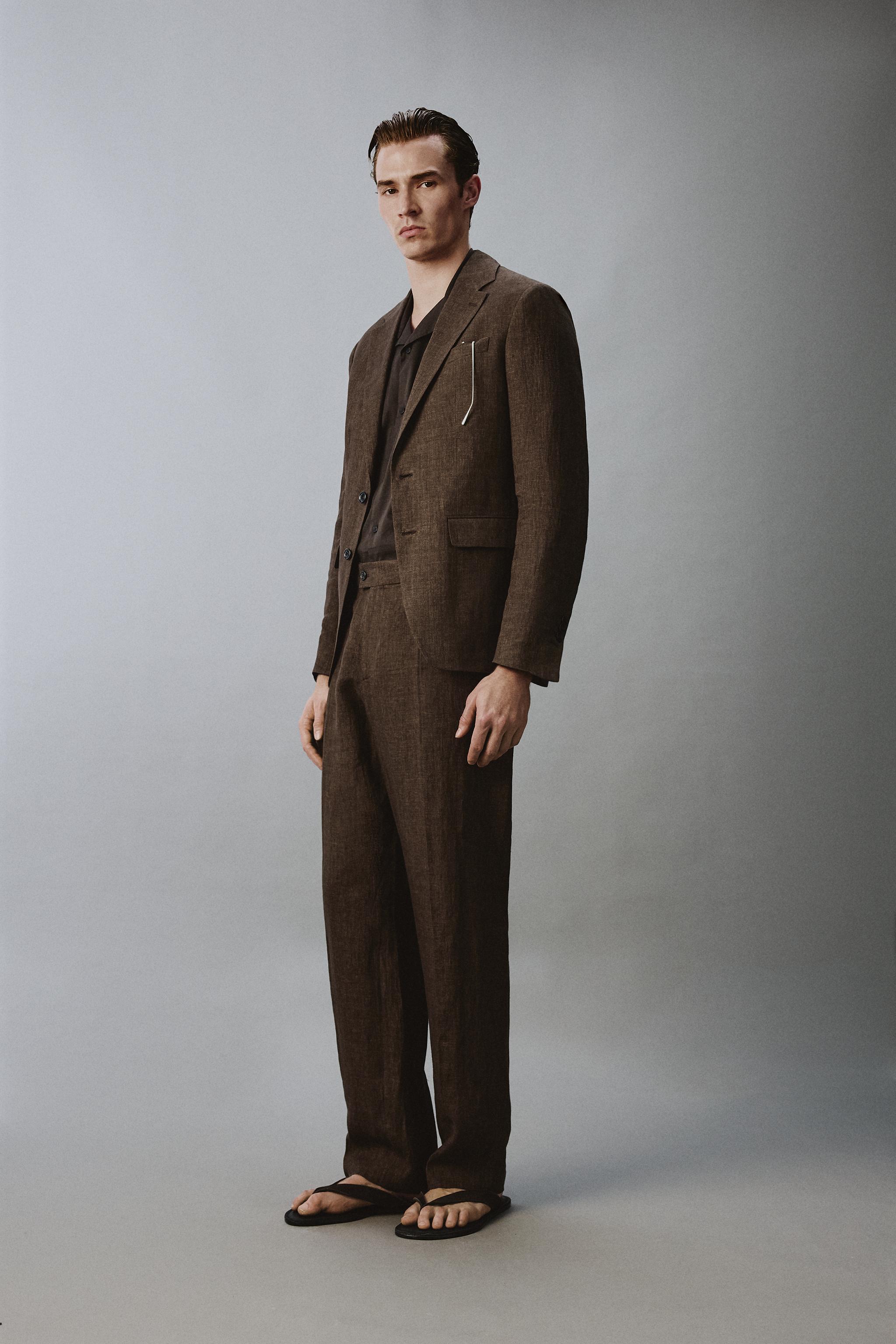 100% LINEN SUIT JACKET