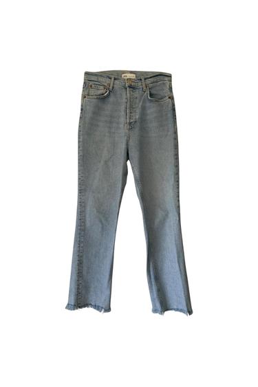 HIGH WAISTED RAW EDGE JEANS