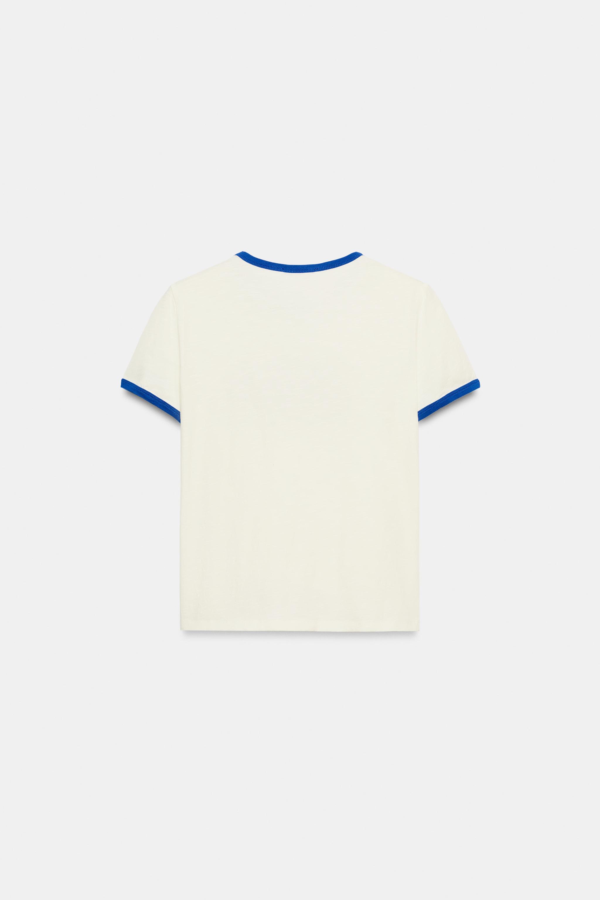 İŞLEMELİ KISA KOLLU T-SHIRT - Görsel 4