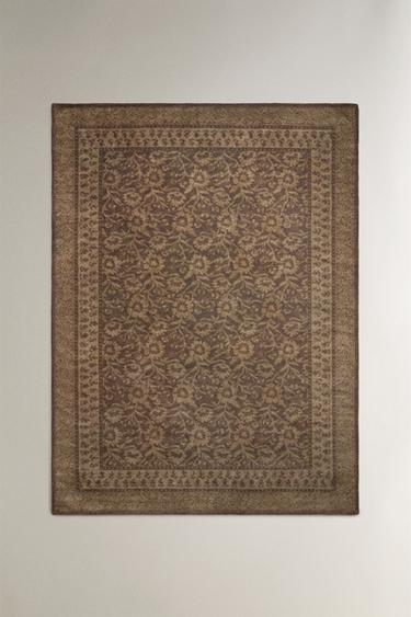 TAPIS FLEURI VINTAGE - Marron de Zara - Image 1