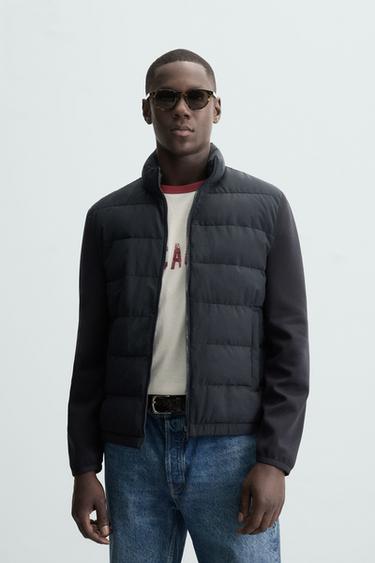 CONTRAST PADDED JACKET - Navy blue by Zara