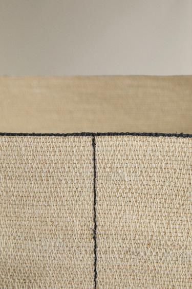 SQUARE BASKET WITH LINE - Light beige by Zara - Image 4