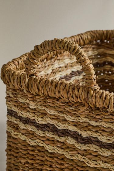 CORBEILLE RECTANGULAIRE RAYURES - Marron de Zara - Image 1