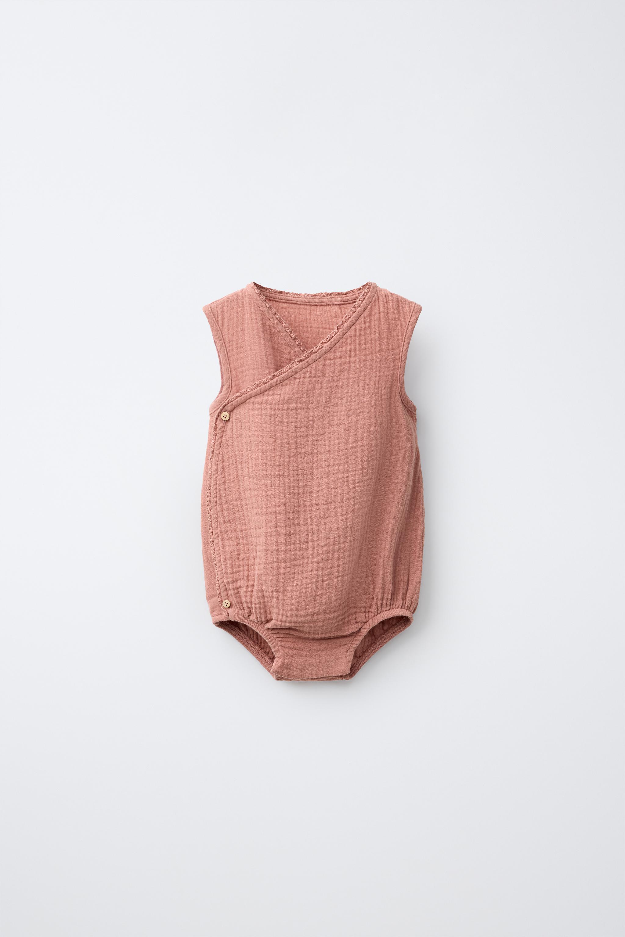 テクスチャーレース ラップジャンプスーツ - ローズ | ZARA Japan / 日本