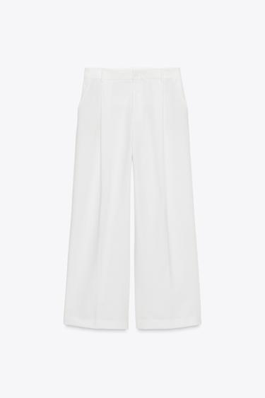 DARTED TROUSERS - White by Zara
