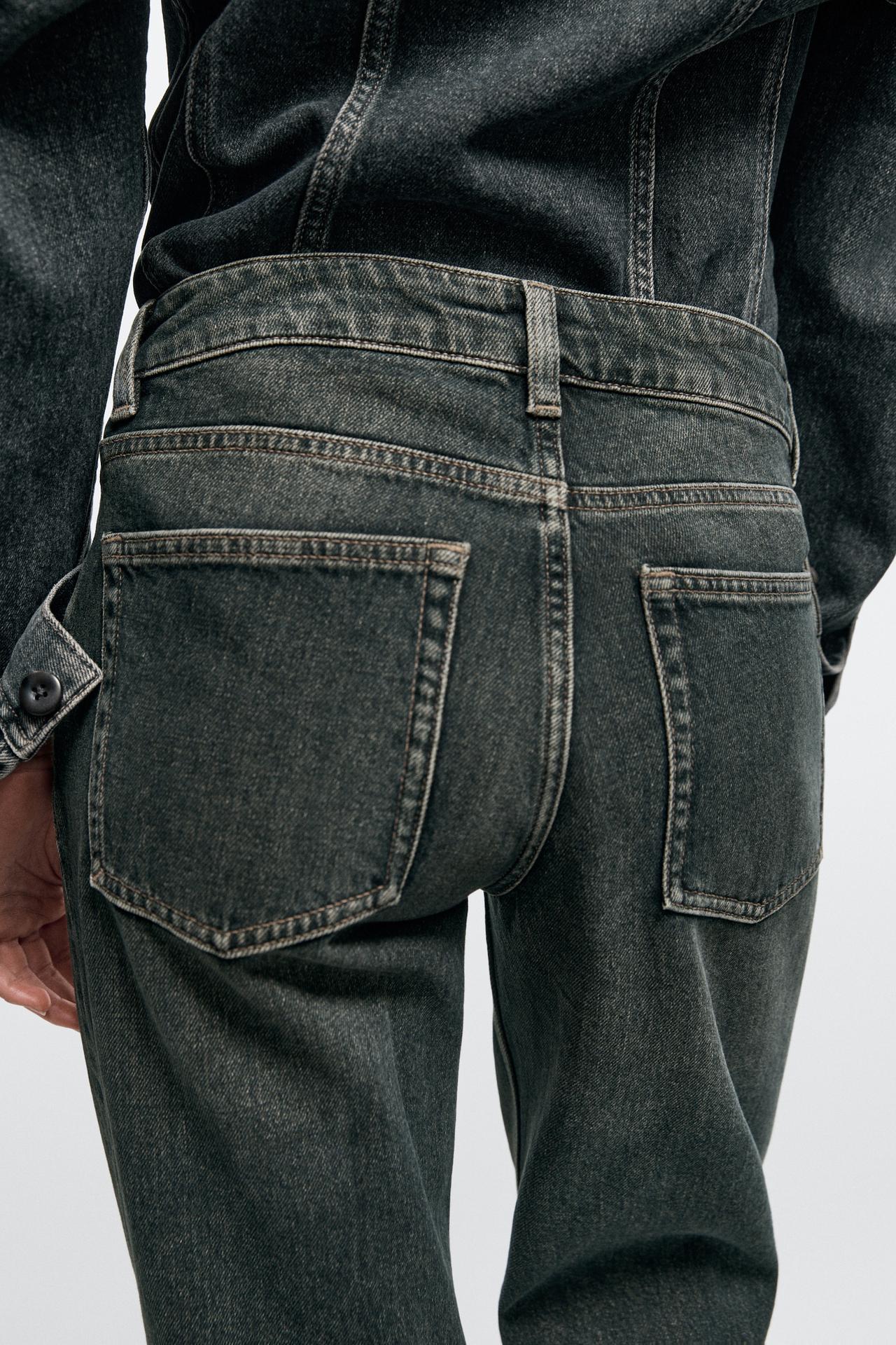 Low-rise straight-leg jeans total look — 470