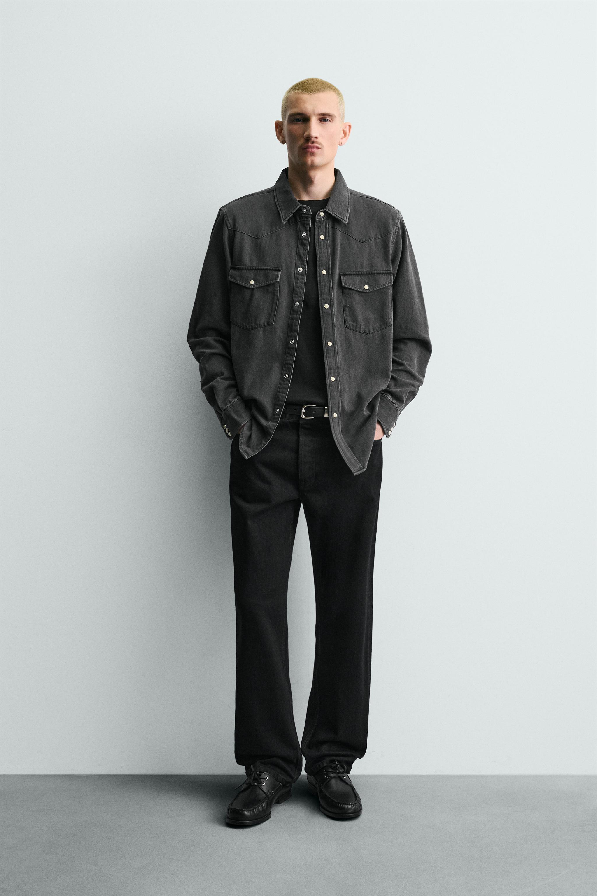 ウエスタンデニムシャツ - インディゴブルー | ZARA Japan / 日本