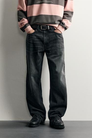 JEANS LOOSE FIT - Carbón de Zara