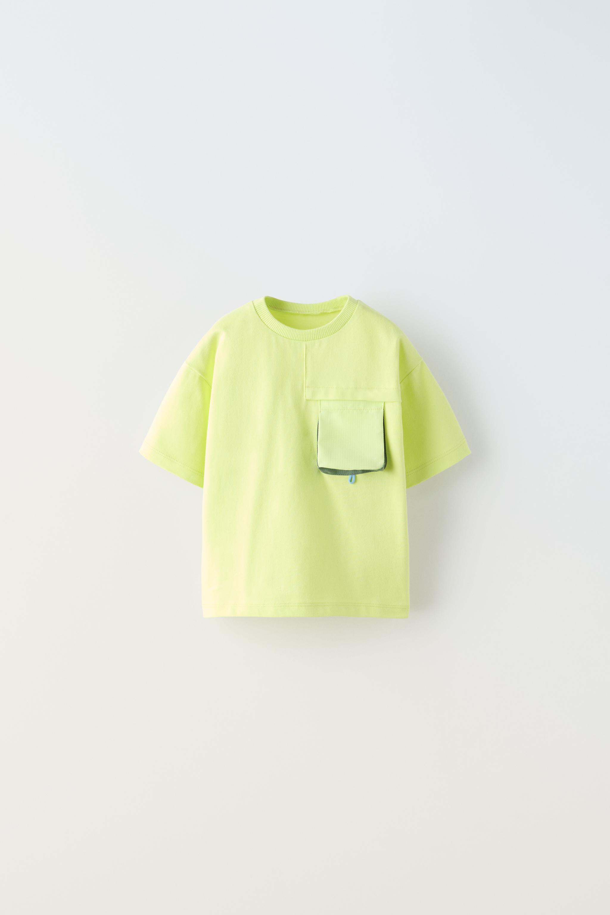 COMBINATION POCKET T-SHIRT - Yellow | ZARA Canada