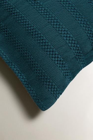 HOUSSE DE COUSSIN ENFANT TEXTURE RAYURES - Bleu de Zara - Image 1