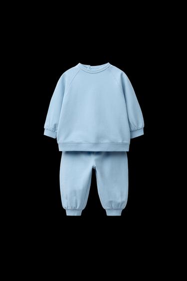 CONJUNTO SUDADERA Y PANTALÓN JOGGER - Azul claro de Zara - Imagen 0