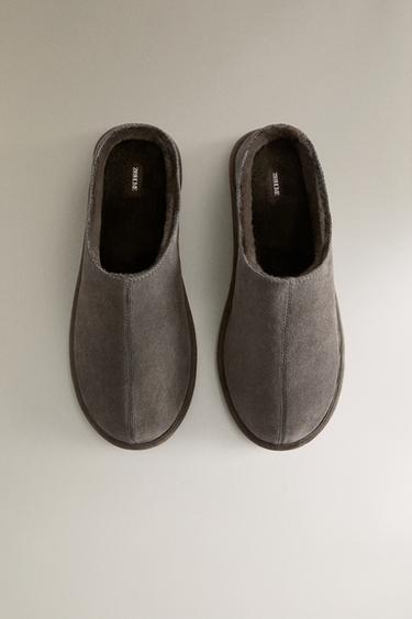SABOT CUIR CHAUD - Gris foncé de Zara - Image 2