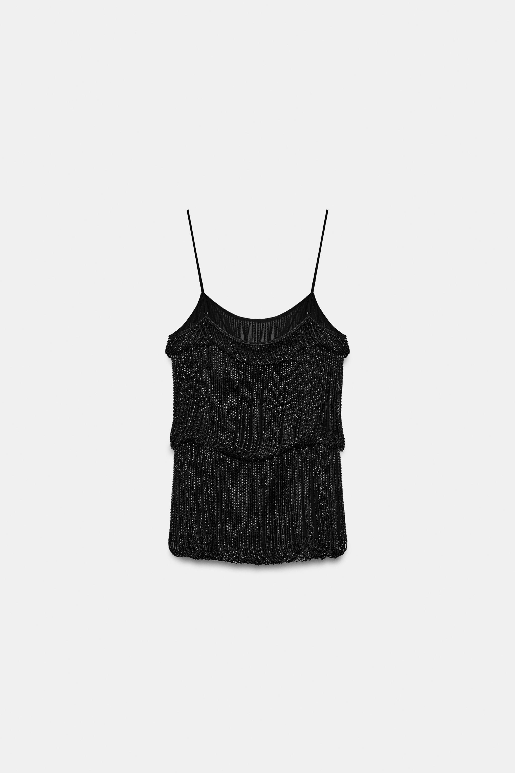 ZW COLLECTION DRAPED BEADED TOP