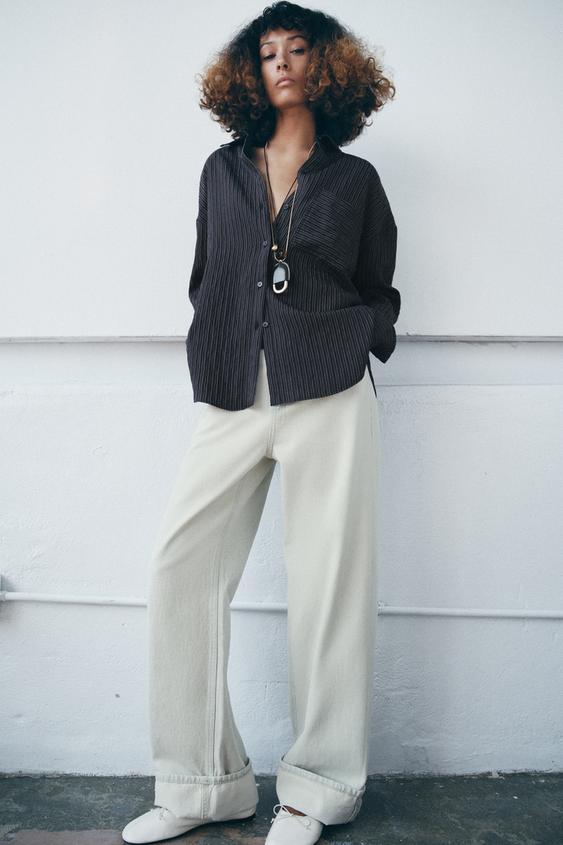 ZW COLLECTION FLOWY STRIPED SHIRT