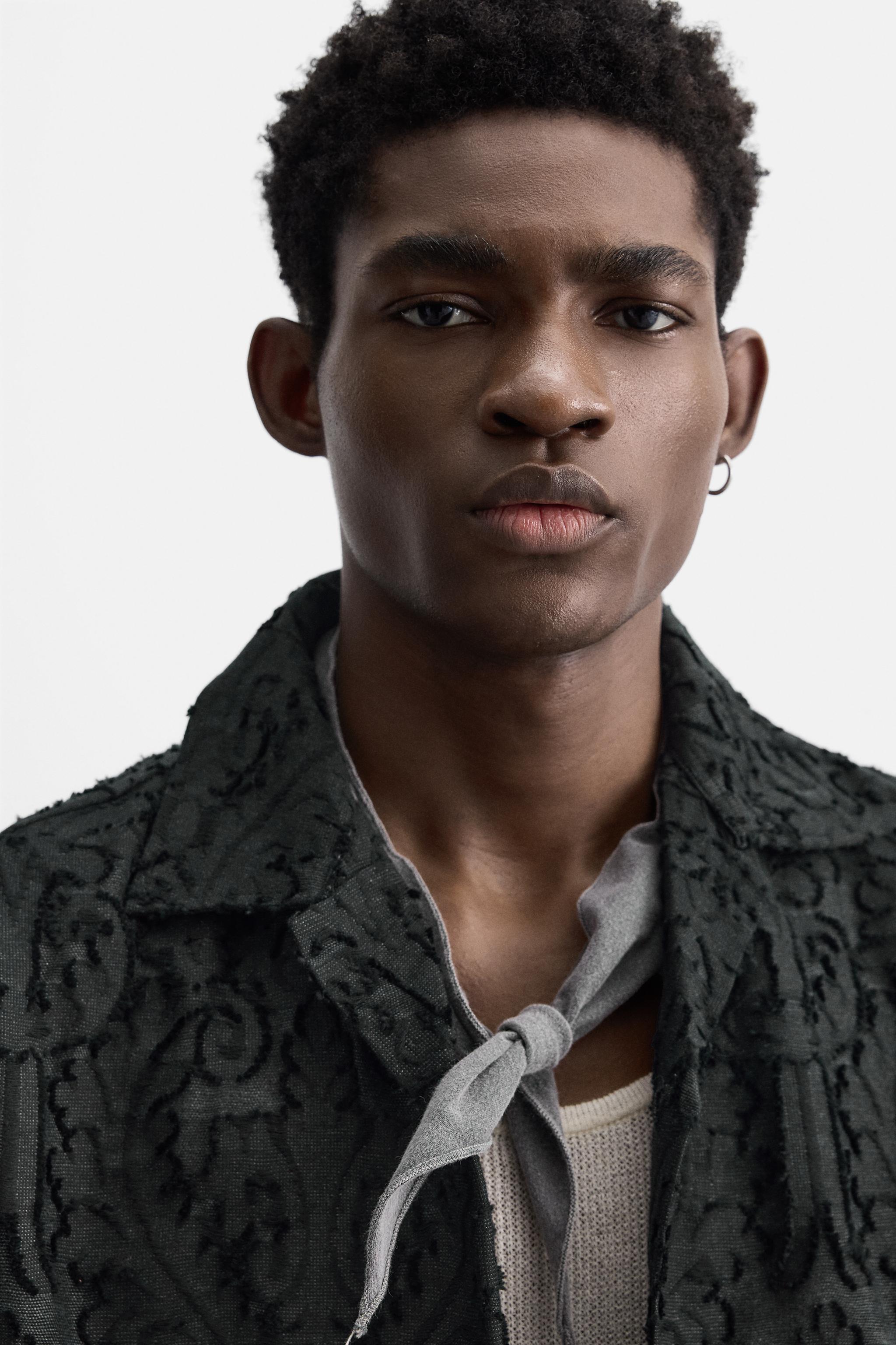 GEOMETRIC JACQUARD SHIRT - Khaki | ZARA United States