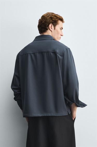 CHEMISE POLO FLUIDE - Plomb de Zara - Image 2