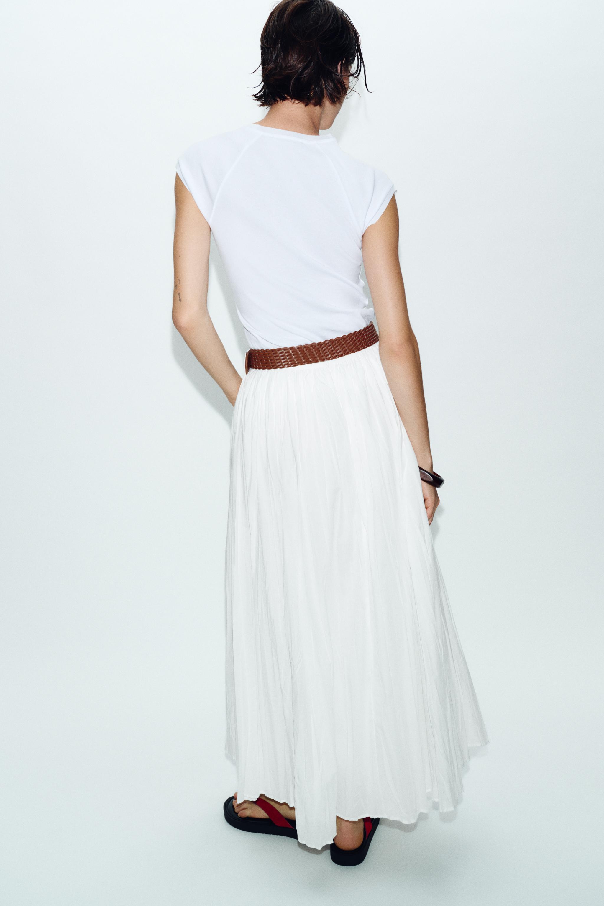BELTED MIDI SKIRT