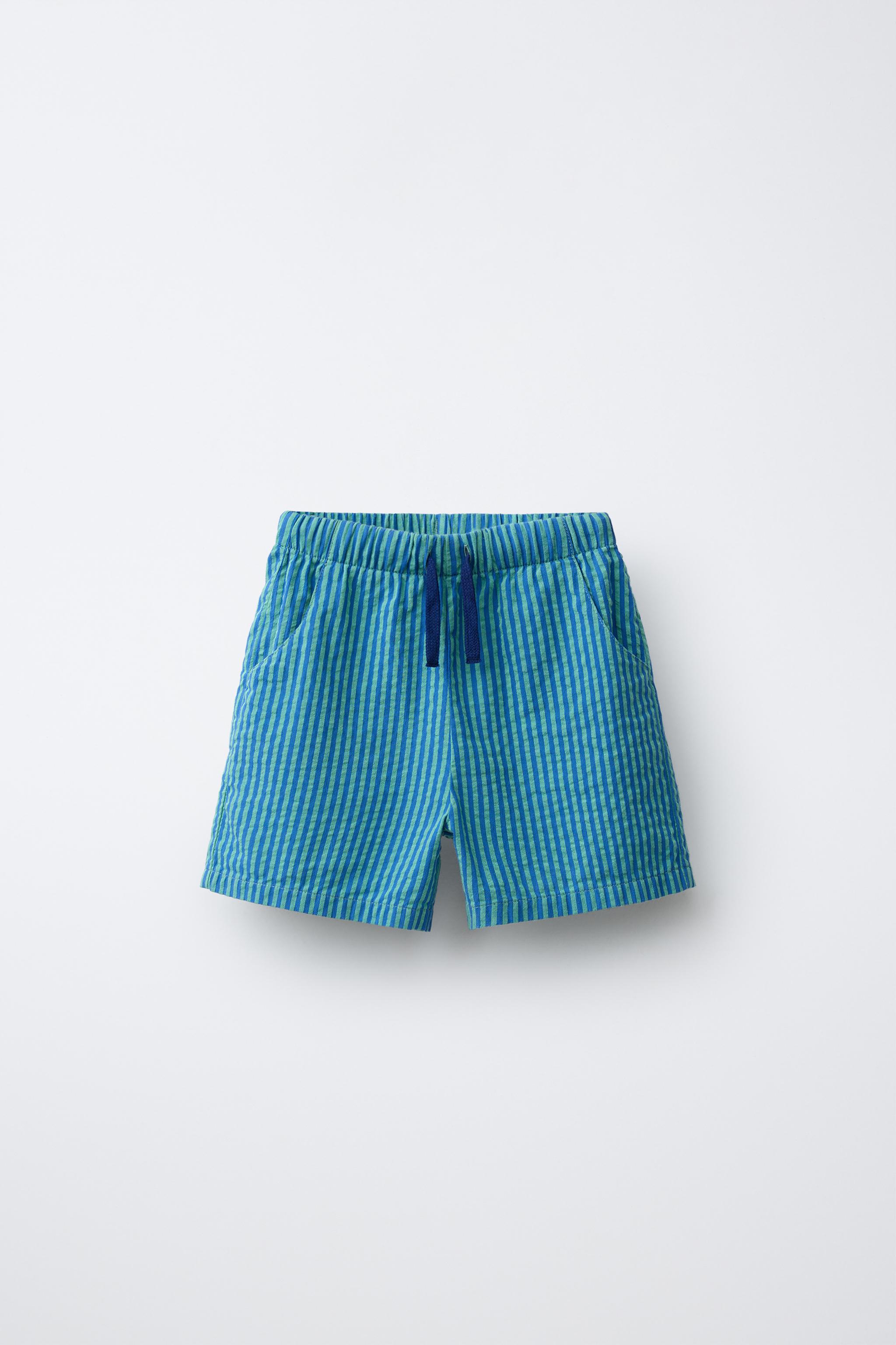 Детские шорты Zara SEERSUCKER STRIPED SHORTS