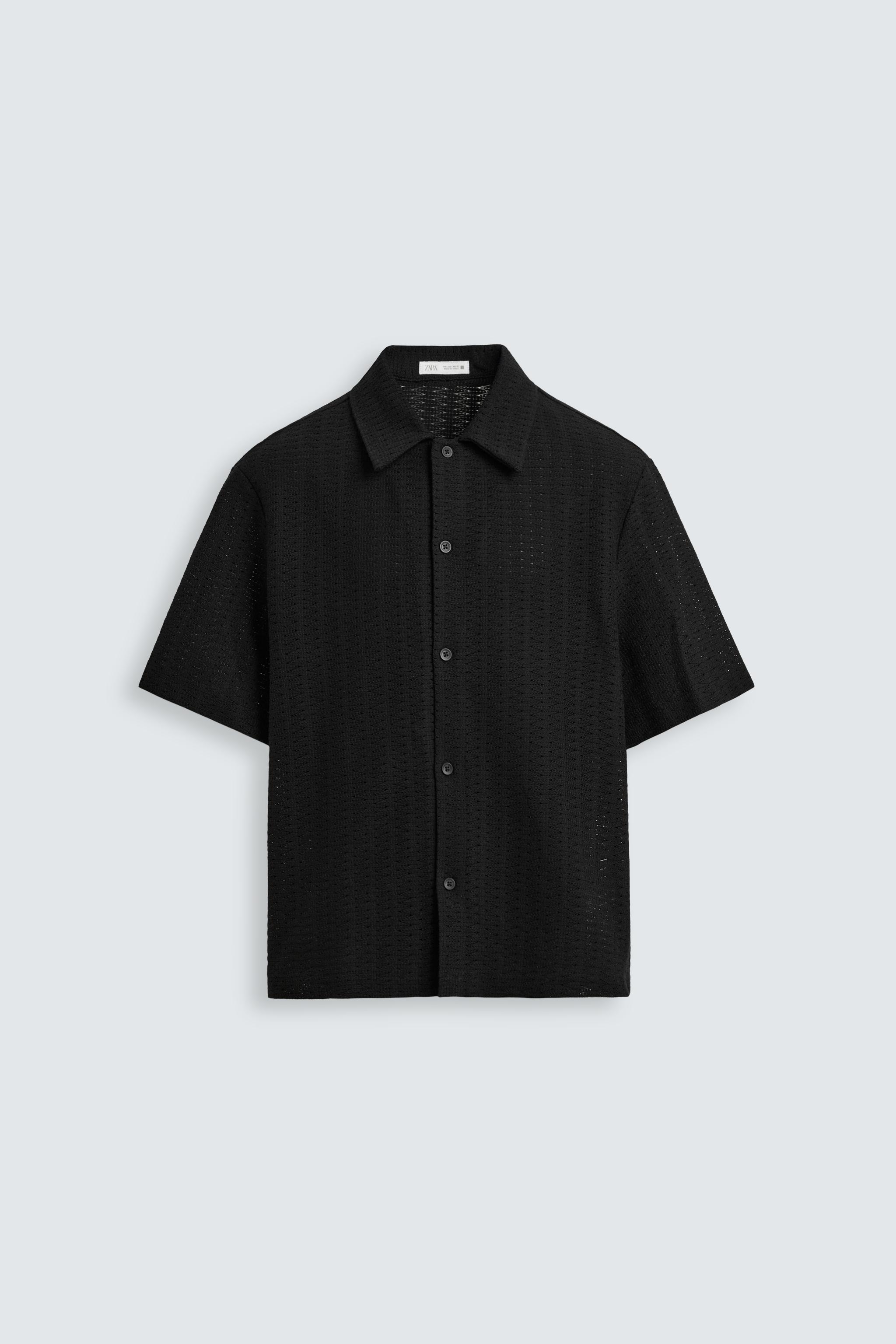CAMISA JACQUARD GEOMÉTRICO - Cru | ZARA Brasil