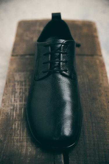 Zara LIMITED EDITION LEATHER DRESS SHOES - Black