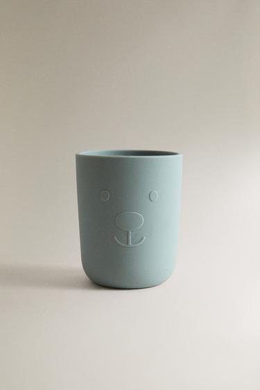 KIDS' BEAR SILICONE GLASS - Blue by Zara - Image 0