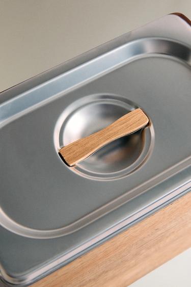 RÉCIPIENT À GLACE EN ACIER ET BOIS - Marron de Zara - Image 2
