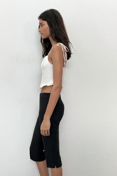 TOP CROPPED CORSETRY-INSPIRADO DE POPELINA - Branco da Zara