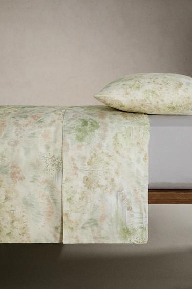 GARDEN PRINT DUVET COVER - Green by Zara - Image 2