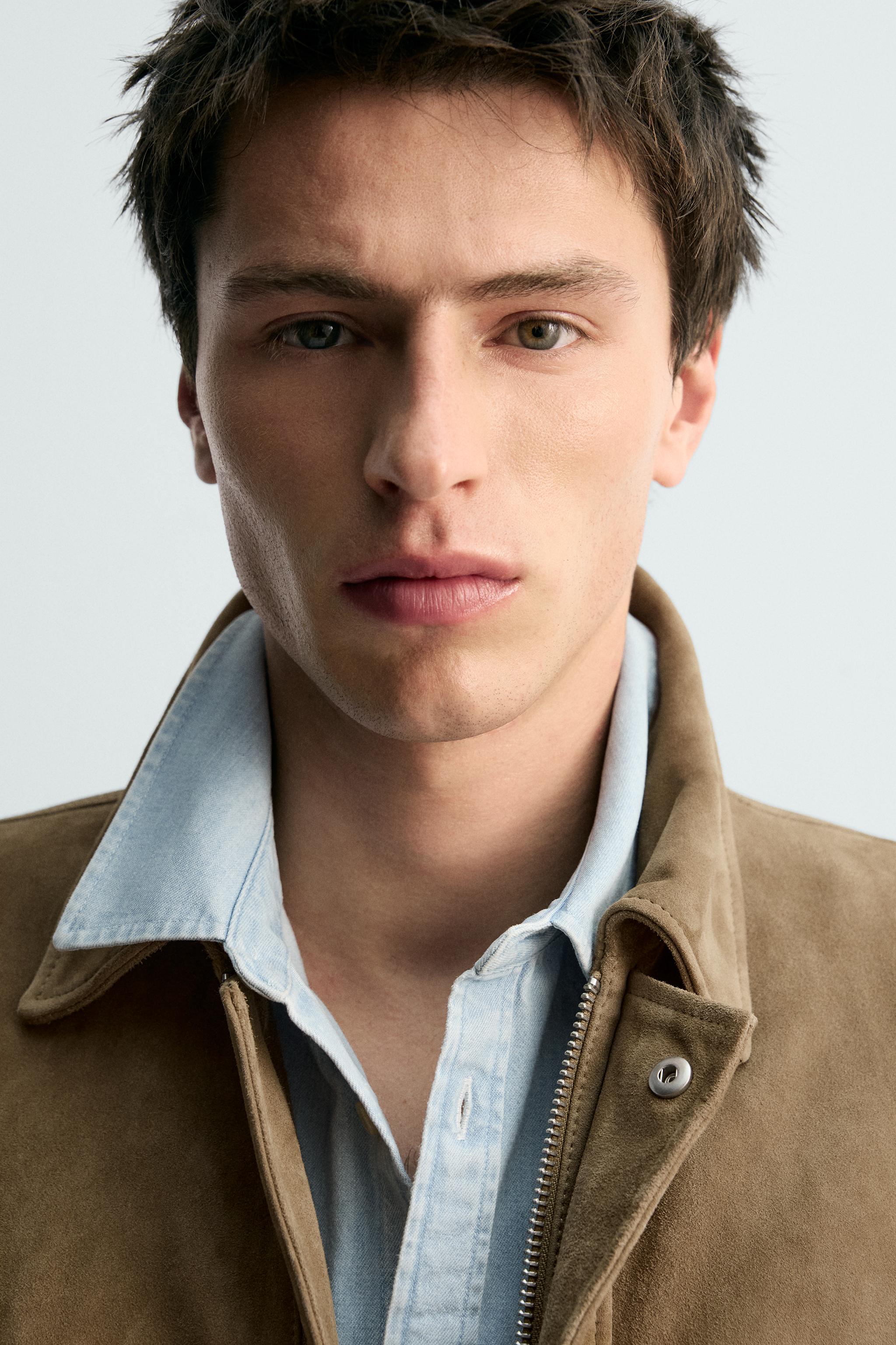 BLOUSON EN CUIR DAIM