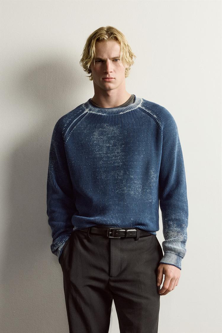 WASHED PRINT RELAXED FIT JUMPER