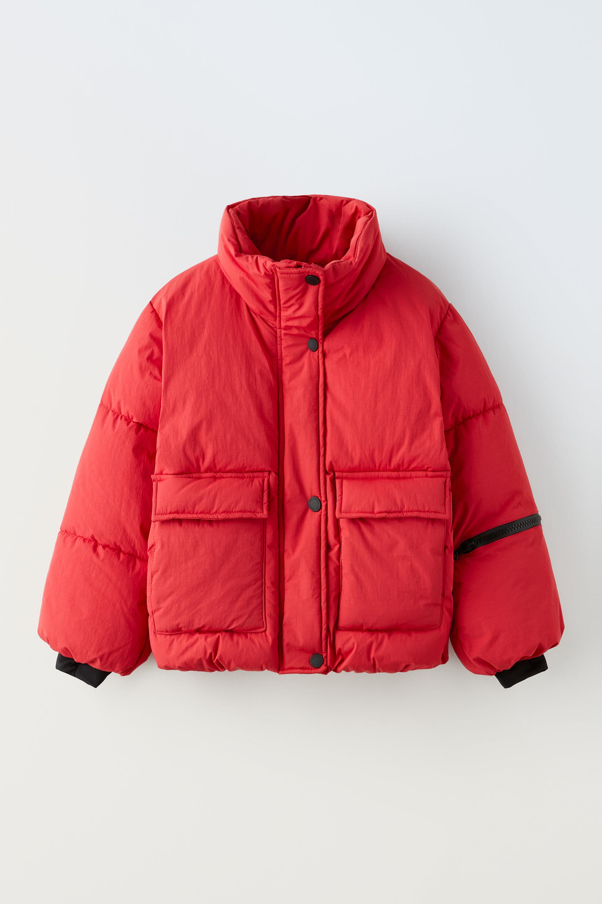 SNOW COLLECTION PUFFER JACKET - Red | ZARA United Kingdom