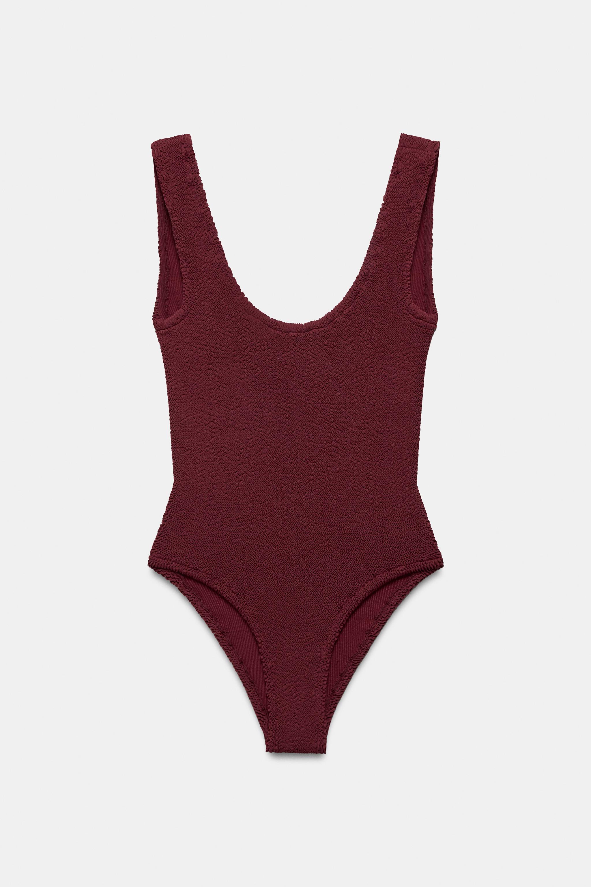 ZARA タイダイ柄ワンピース水着 S キュンとする存在感！ ZARAの水着はレトロだけど派手かわい