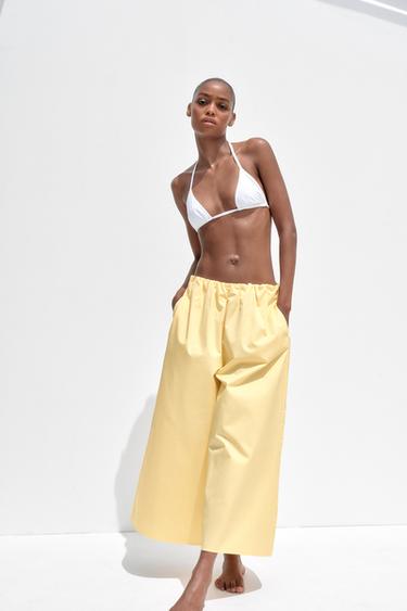 PANTALÓN CULOTTE - Amarillo de Zara - Imagen 0