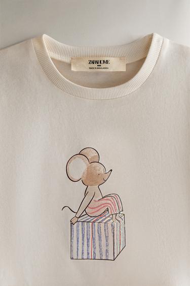 KIDS' MOUSE PYJAMA SET - Oyster-white by Zara - Image 2