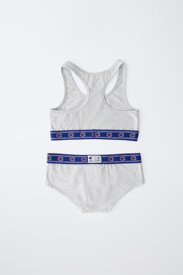 8-14 YEARS/ CHAMPION ® X ZARA TOP AND BRIEF SET - Grey marl by Zara - Image 1