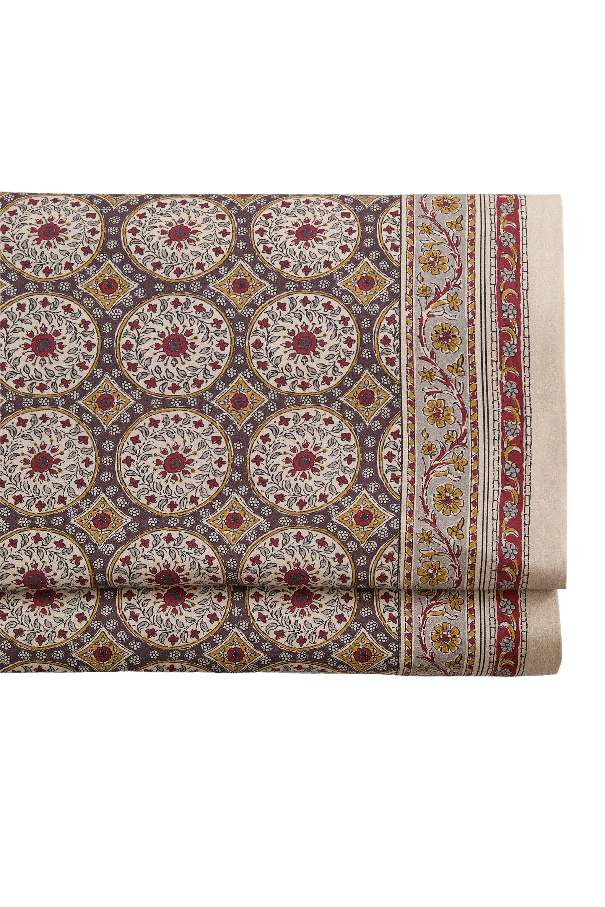 FADED SATEEN PRINTED FLAT SHEET (300 THREAD COUNT) - Beige | ZARA