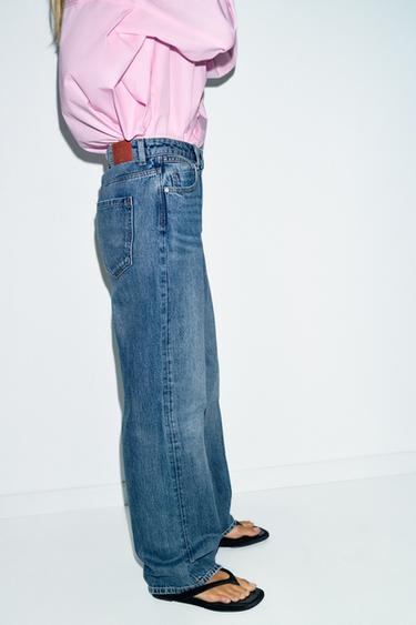 JEAN Z1975 DROIT TAILLE HAUTE LONGUEUR LONGUE - Bleu moyen de Zara - Image 6