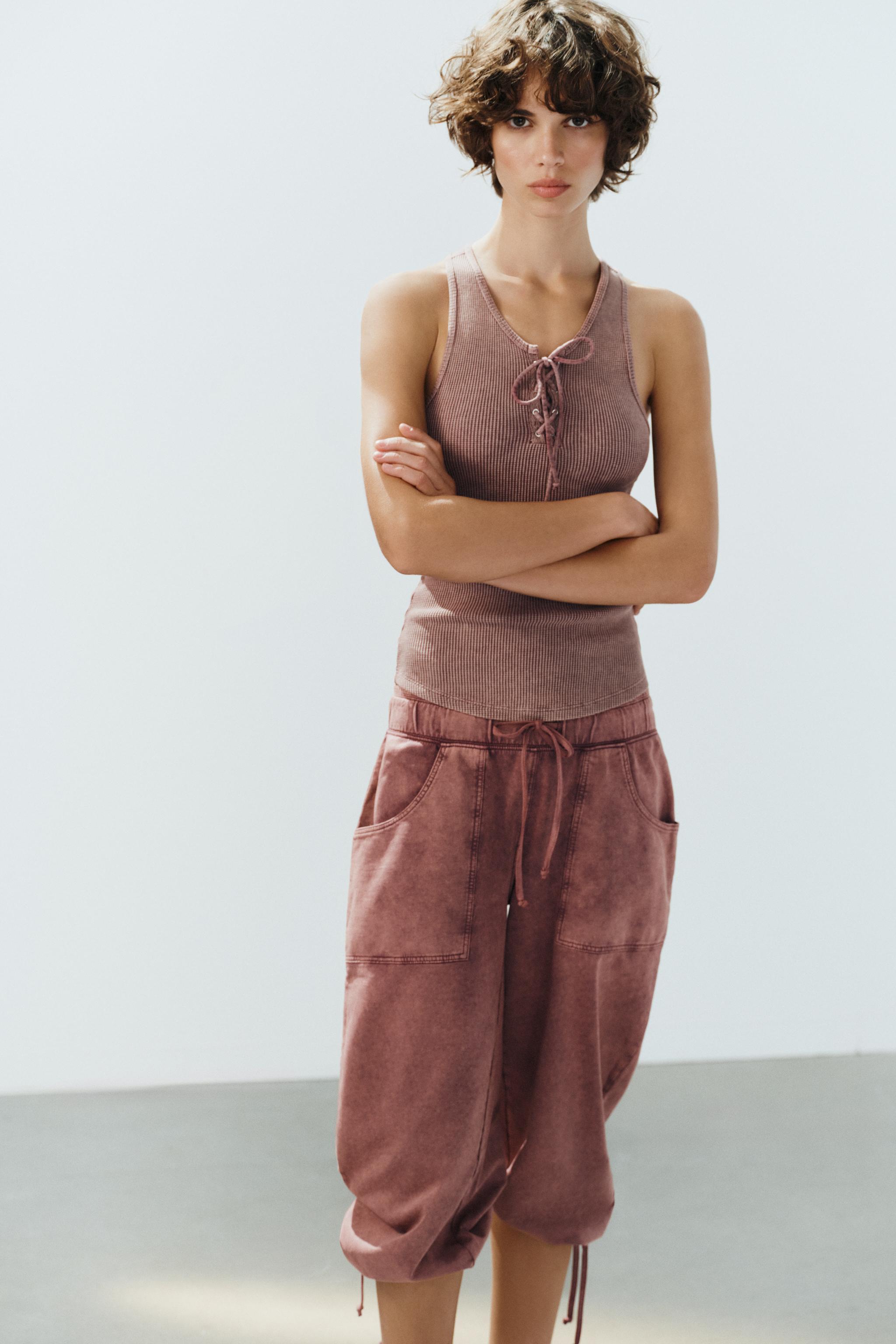 Женские шорты Zara WASHED EFFECT LONG BERMUDA SHORTS — фото 2