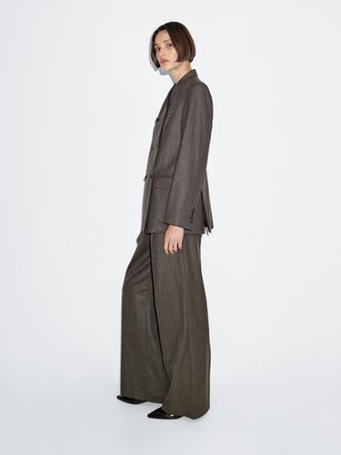 Zara 100% wool melange suit trousers - Brown