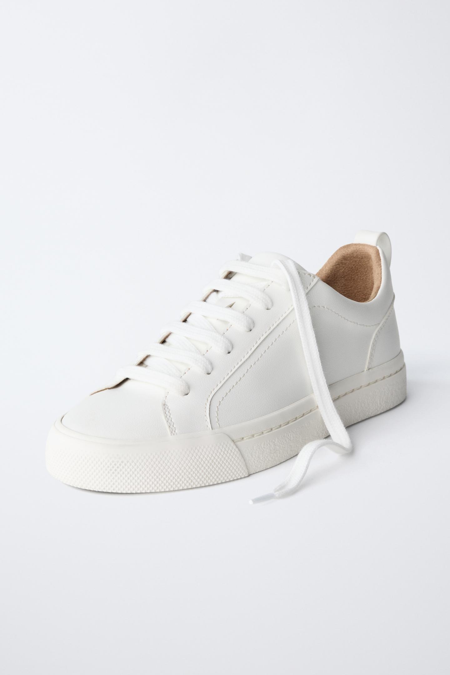 Детские кроссовки Zara Basic, цвет: Белый — фото 3