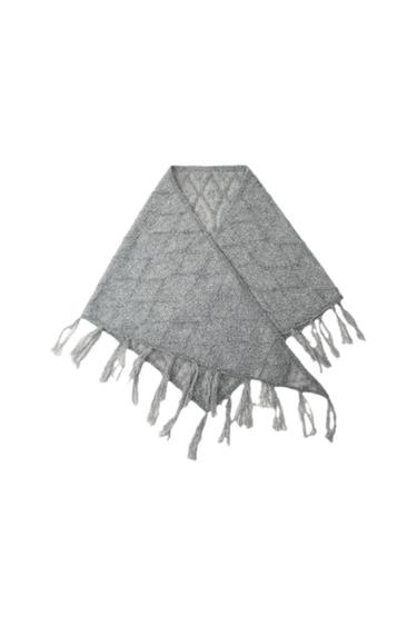 ALPACA BLEND FRINGED SHAWL