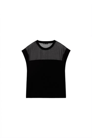 ORGANZA CONTRAST T-SHIRT