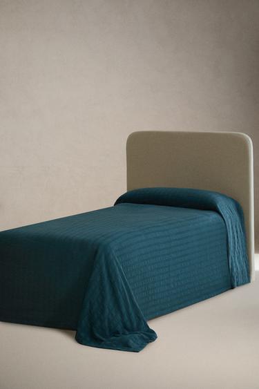 COUVRE-LIT ENFANT TEXTURE RAYURES - Bleu de Zara - Image 1