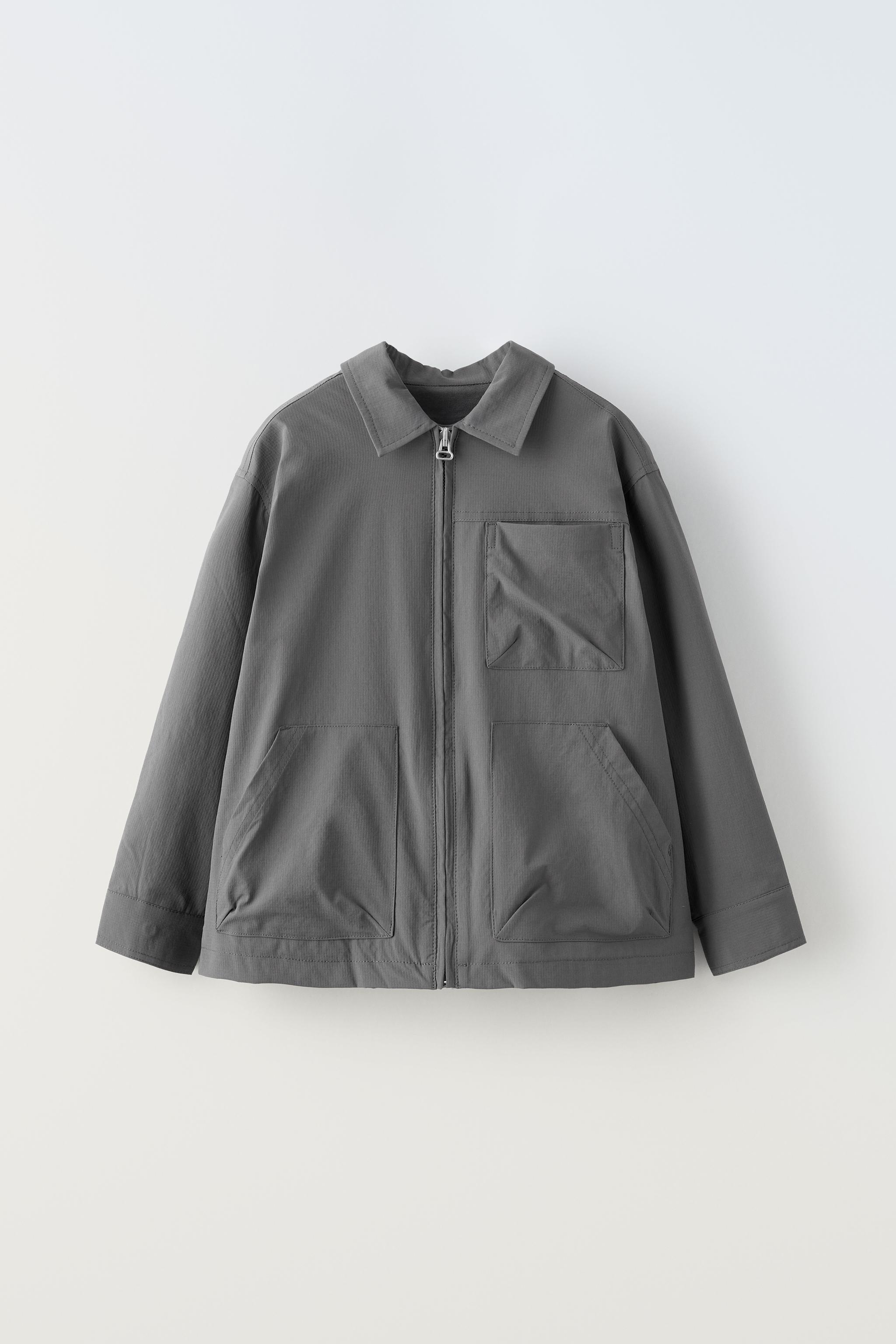 ジッパー テクニカル シャツジャケット - カーボングレー | ZARA 